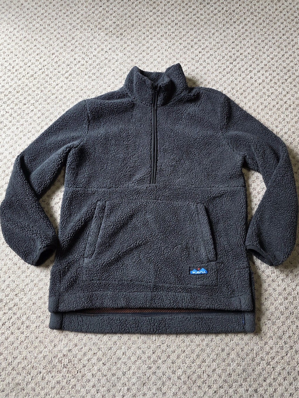 Kavu Charcoal Gray Sherpa Half-Zip Pullover